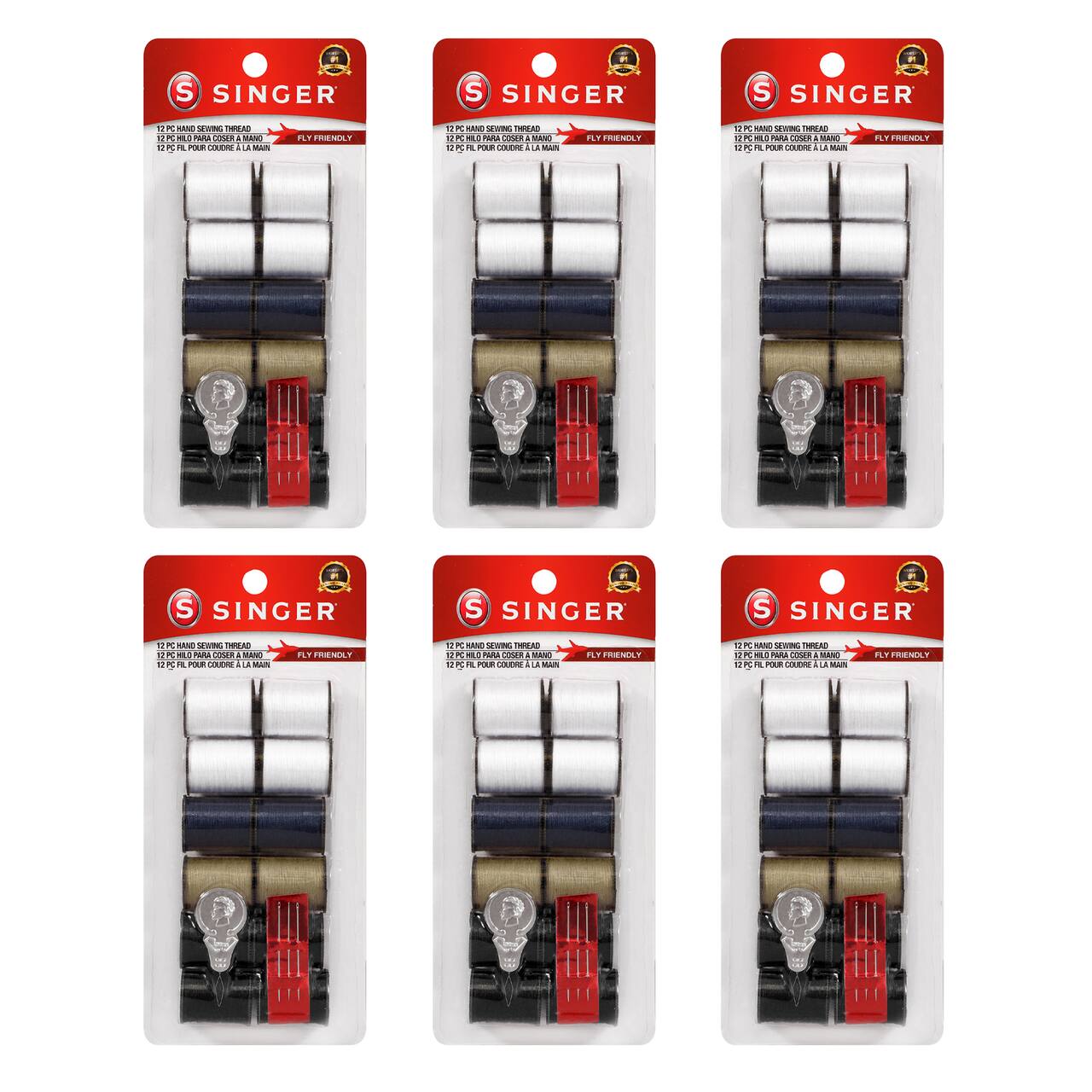 SINGER® Neutral Basics Hand Sewing Polyester Thread Spools, 12ct.